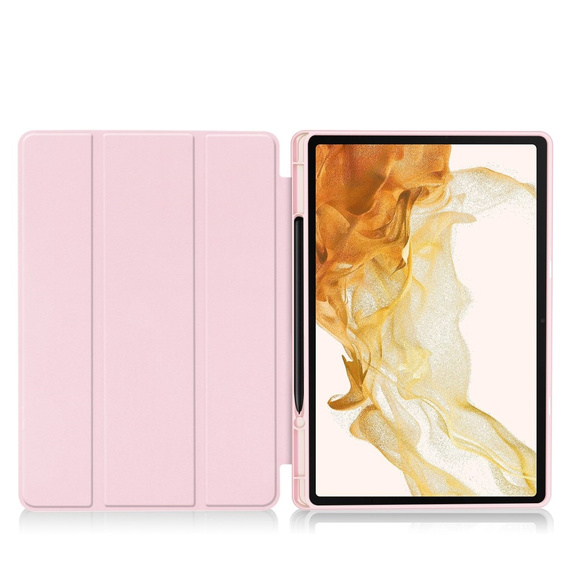 Θήκη για Samsung Galaxy Tab S10+ Plus, Smartcase με χώρο για γραφίδα, ροζ