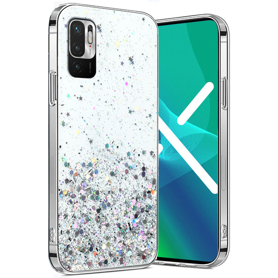 Θήκη για Xiaomi Redmi Note 10 5G / Poco M3 Pro 5G, Glittery, διαφανής