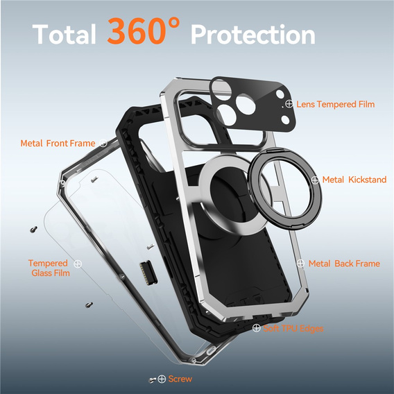 Θήκη R-JUST με MagSafe και βάση για iPhone 17 Pro Max