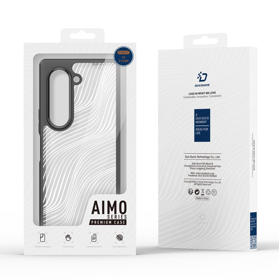 θήκη DuxDucis για το Samsung Galaxy Z Fold6 5G, Aimo Case, διαφανής / μαύρη