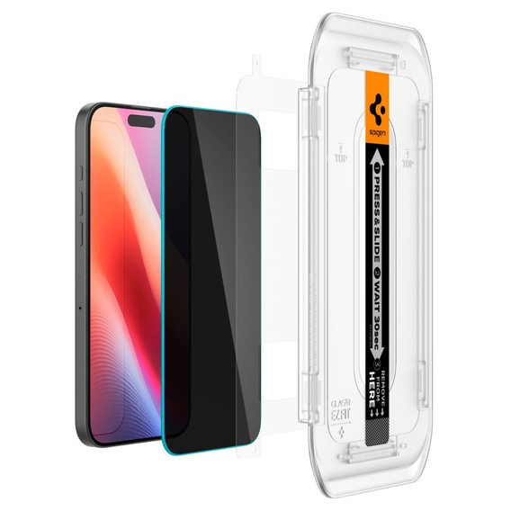 Spigen Privacy Tempered Glass για iPhone 17 Pro Max / 16 Pro Max, Glas.TR Privacy (2 τμχ)