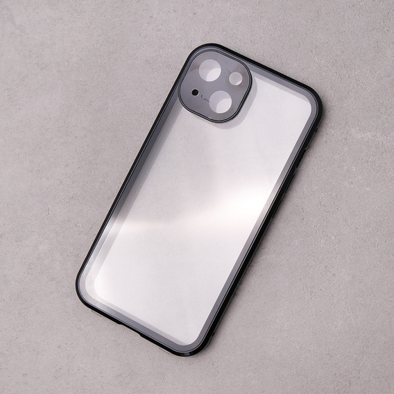θήκη για το iPhone 13, Magnetic Dual Glass, μαύρη