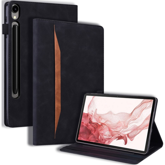 θήκη για Samsung Galaxy Tab S10 FE+ Plus, Classic, με υποδοχή γραφίδας, μαύρη
