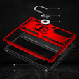 θωρακισμένη θήκη για Samsung Galaxy Z Fold 4 5G, Nox Case Ring, κόκκινη