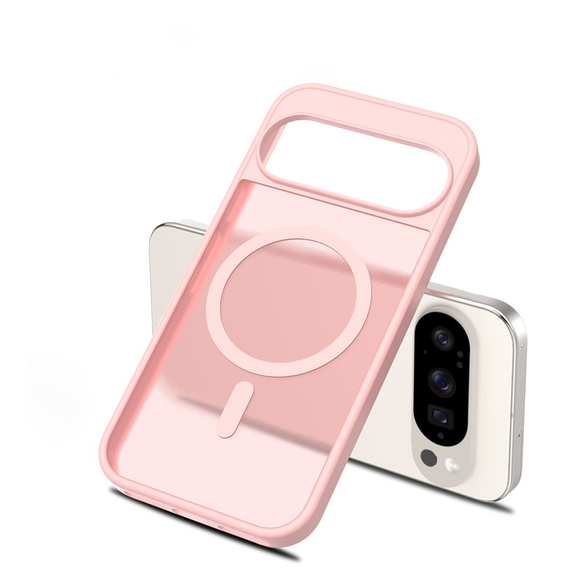 Θήκη Matt για Google Pixel 10 / 10 Pro, για MagSafe, ημιδιαφανές ροζ