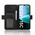 Θήκη με πτερύγιο για Xiaomi Redmi 15C 4G/LTE, Card Slot, μαύρη