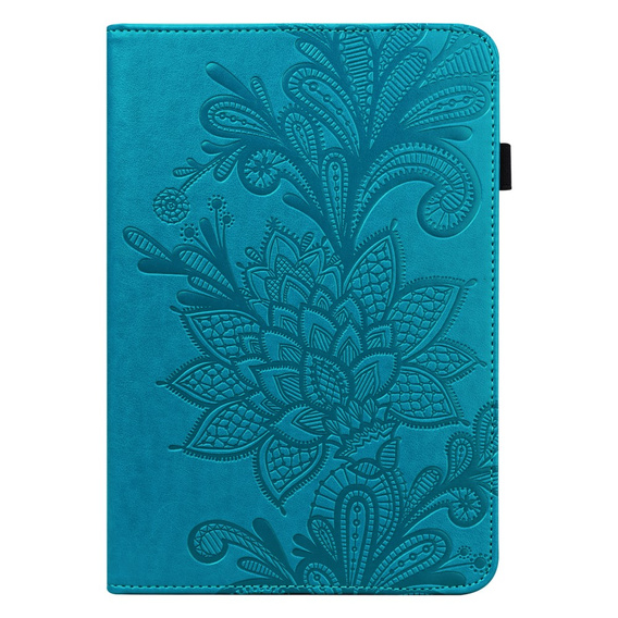 θήκη με πτερύγιο για Lenovo Tab M9, flower, μπλε