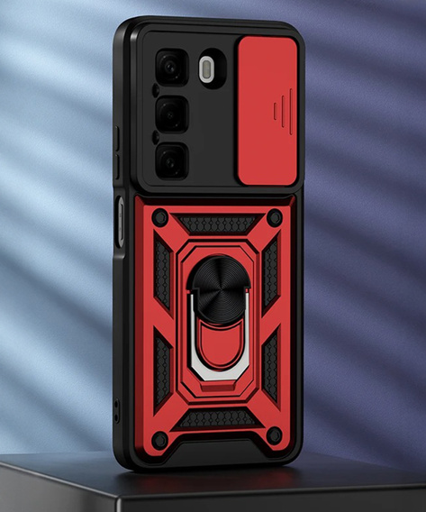 Θήκη για Infinix Hot 50 Pro+ 4G, CamShield Slide, κόκκινη