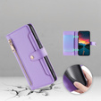 Θήκη με πτερύγιο για Realme 14 Pro+ 5G, Wallet Zipper Pocket, μωβ