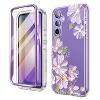 Θήκη για Samsung Galaxy A54 5G, Suritch Full Body Flowers, μωβ