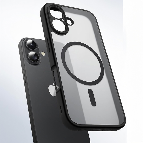 Ματ θήκη για iPhone 17, για Magsafe, μαύρο ματ