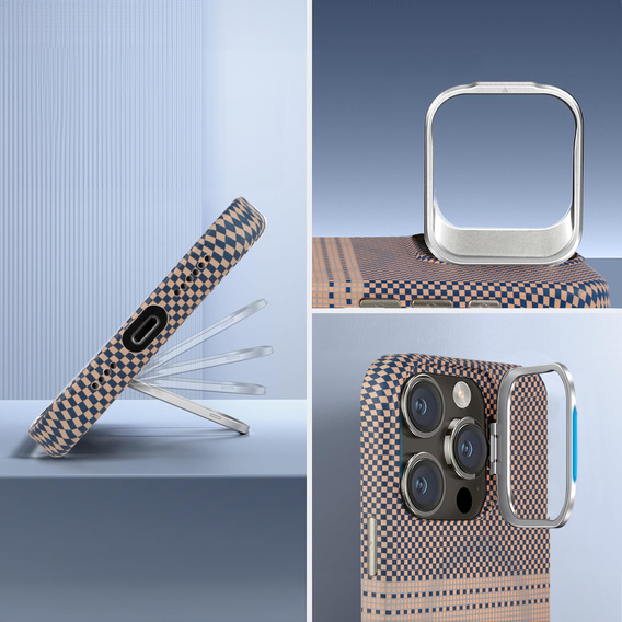 Θήκη για iPhone 15 Pro Max, Πλαίσιο Kickstand, για MagSafe, Sunset Grey