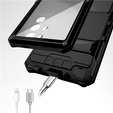 Θωρακισμένη θήκη για Samsung Galaxy S24 Ultra, R-JUST, ασημένια