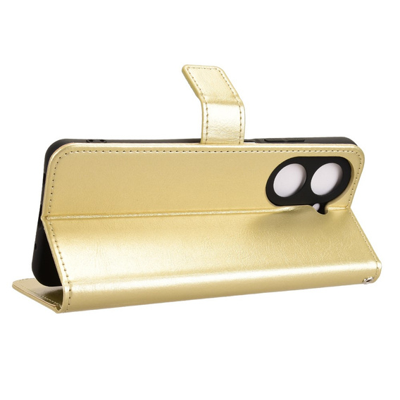 Θήκη με πτερύγιο για Xiaomi Redmi A5, Crazy Horse Wallet, χρυσή
