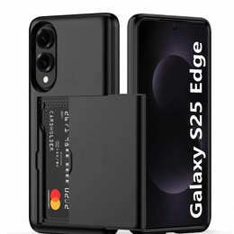 Θήκη για Samsung Galaxy S25 Edge, Sliding Card Holder, μαύρη