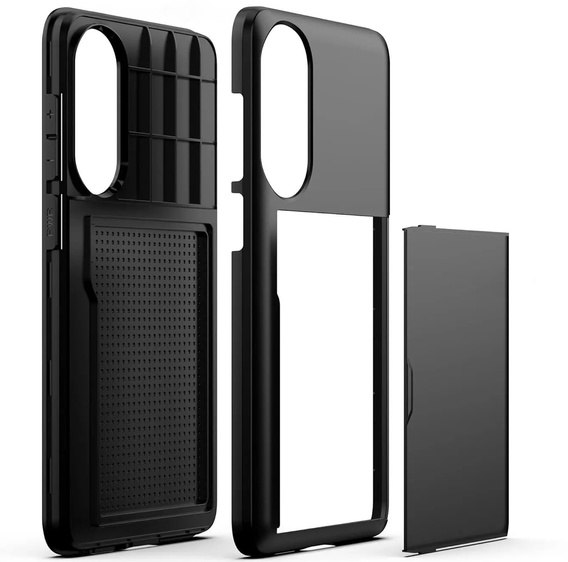 Θήκη για Samsung Galaxy S25 Edge, Sliding Card Holder, μαύρη
