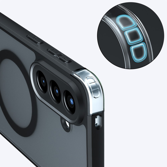 Θήκη Fusion Hybrid για MagSafe για Samsung Galaxy A57 5G, μαύρη