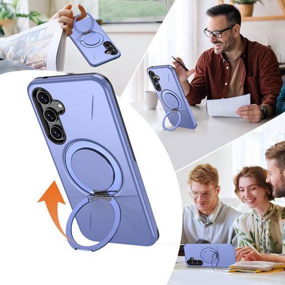 Θήκη με βάση για MagSafe για Samsung Galaxy A57 5G, μοβ