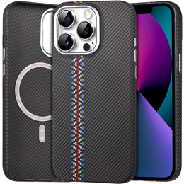 Θήκη για iPhone 13, ανθρακονήματα MagSafe, μαύρη