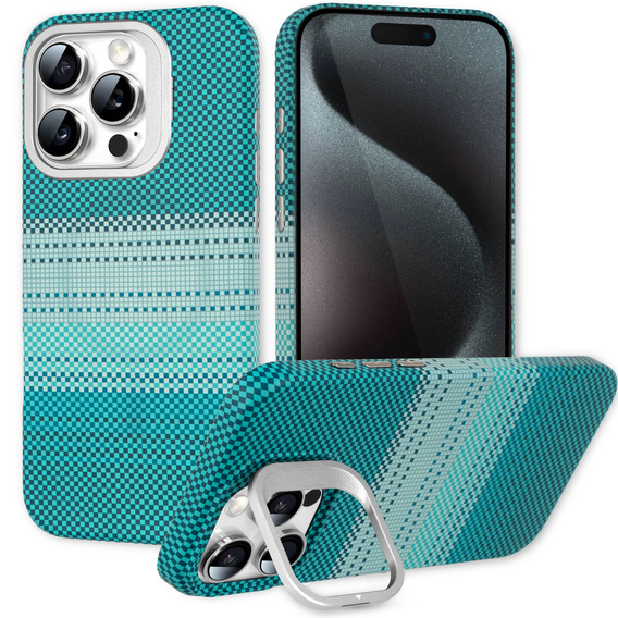 Θήκη για iPhone 15 Pro Max, Πλαίσιο Kickstand, για MagSafe, Moon Green