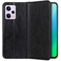 Θήκη για Xiaomi Redmi Note 12 Pro+ 5G, Wallet Litchi Leather, μαύρη