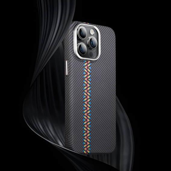Θήκη για iPhone 14 Pro Max, ανθρακονήματα MagSafe, μαύρη