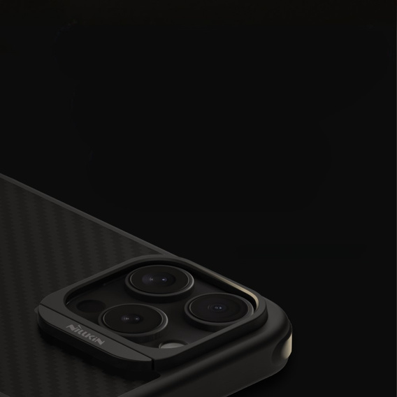 Θήκη για iPhone 16 Pro Max, θωρακισμένη Nillkin, Carbon Fiber, για Magsafe, μαύρη