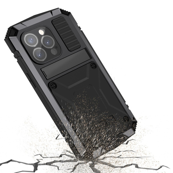Θήκη για iPhone 15 Pro Max, R-JUST, θωρακισμένη,  μαύρη