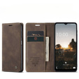 θήκη CASEME για Samsung Galaxy M33 5G, Leather Wallet Case, καφέ