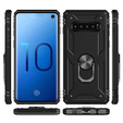 θωρακισμένη θήκη για Samsung Galaxy S10+ Plus, Nox Case Ring, μαύρη
