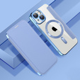 Θήκη με πτερύγιο για iPhone 15 Plus, RFID Wallet MagSafe CamShield, μπλε