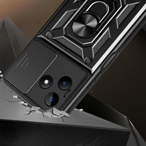 Θήκη για Realme Note 50, CamShield Slide, μαύρη