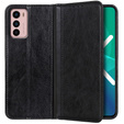 Θήκη για Motorola Moto G42 4G, Wallet Litchi Leather, μαύρη