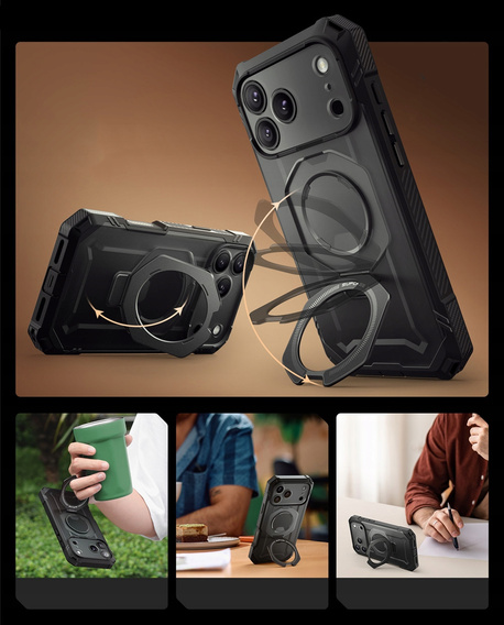 Θήκη Supcase για iPhone 17 Pro Max, Unicorn Beetle Grip Pro Mag, Μαύρο