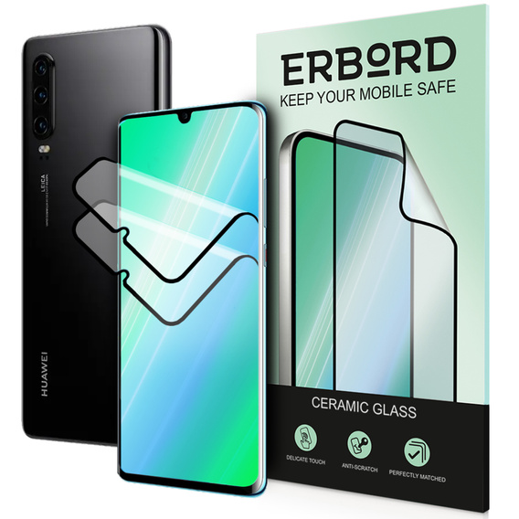 2x Κεραμικό υβριδικό γυαλί ERBORD για Huawei P30 Pro