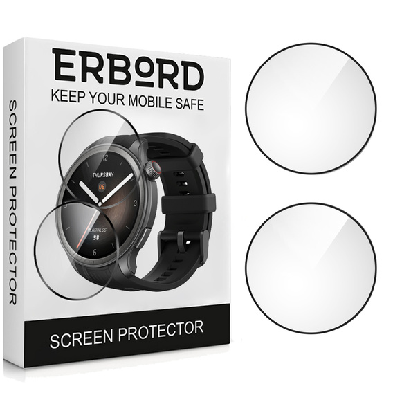 2x υβριδικό γυαλί ERBORD για Amazfit Balance