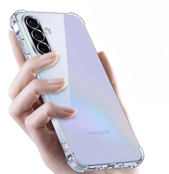 Θήκη για Samsung Galaxy A36, Erbord Dropproof, διαφανής + γυαλί