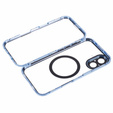 Μαγνητική θήκη MagSafe Dual Glass για iPhone 16, μπλε