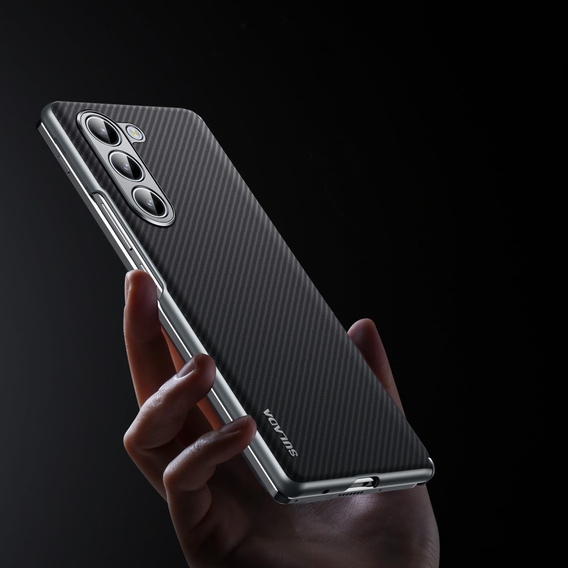 Θήκη SULADA Carbon Fiber για MagSafe για Samsung Galaxy Z Fold6 5G, μαύρο