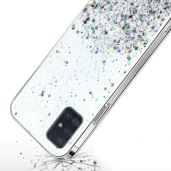 Θήκη για Samsung Galaxy A71 5G, Glittery, διαφανής