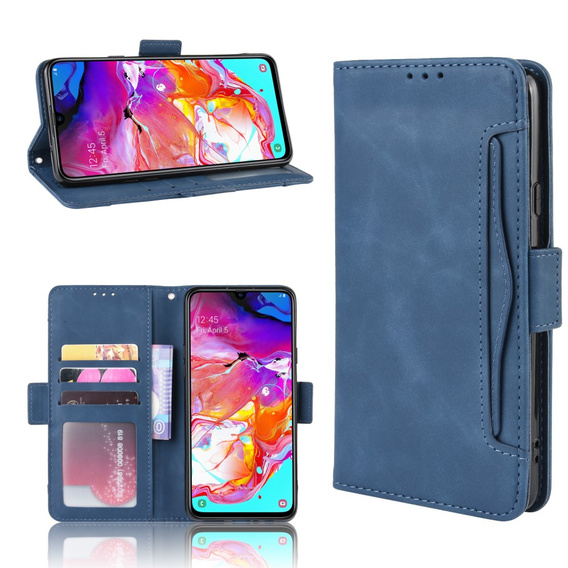 Θήκη με πτερύγιο για Samsung Galaxy A20s, Card Slot, σκούρο μπλε