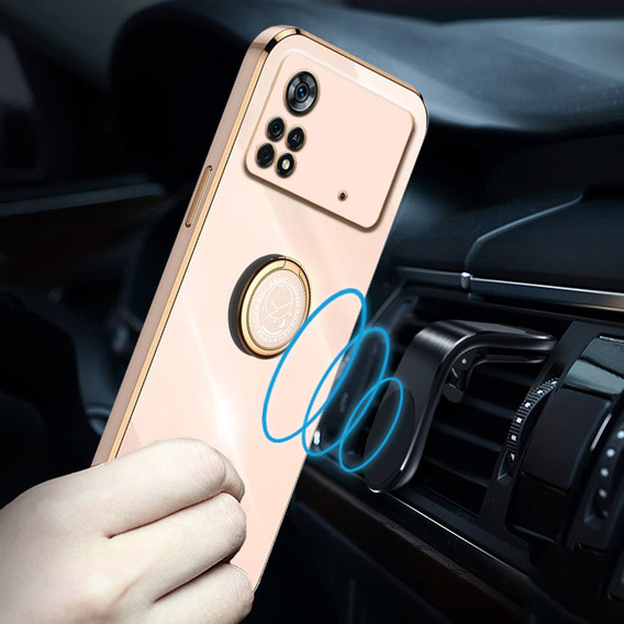 Θήκη για Xiaomi Redmi Note 12 Pro 4G, Electro Ring, ροζ