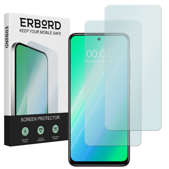 2x Μετριασμένο γυαλί για Xiaomi Redmi Note 10/10S, ERBORD 9H Hard Glass στην οθόνη