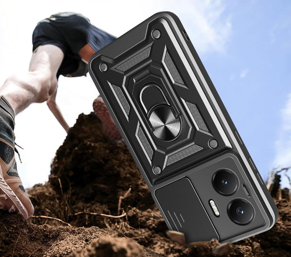 Θήκη για Xiaomi Poco F7, CamShield Slide, μαύρη