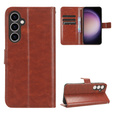 Θήκη με πτερύγιο για Samsung Galaxy S23 FE, Crazy Horse Wallet, καφέ