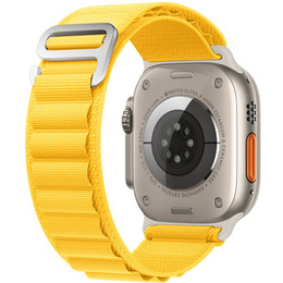 Λουράκι νάιλον για Apple Watch 1/2/3/4/5/6/7/8/SE/ULTRA 42/44/45/49mm, κίτρινη
