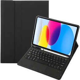 Θήκη + πληκτρολόγιο iPad 10.9 2022 10 Gen, TouchPad Pen Slot, μαύρη