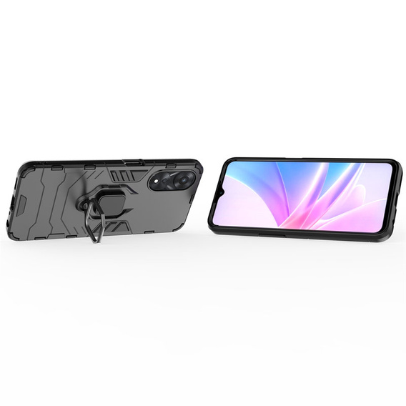 Θήκη για Oppo A78 5G, Kickstand Ring, μαύρη