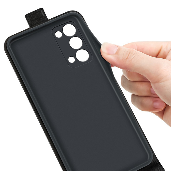Θήκη με πτερύγιο για Oppo Reno6 Pro 5G, Flip, μαύρη