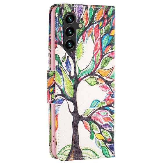 Θήκη με πτερύγιο για Samsung Galaxy A05s, Wallet, Tree of life, λευκή